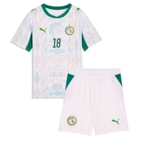 Camiseta Senegal Ismaila Sarr #18 Primera Equipación Replica Mundial 2026 para niños mangas cortas (+ Pantalones cortos)